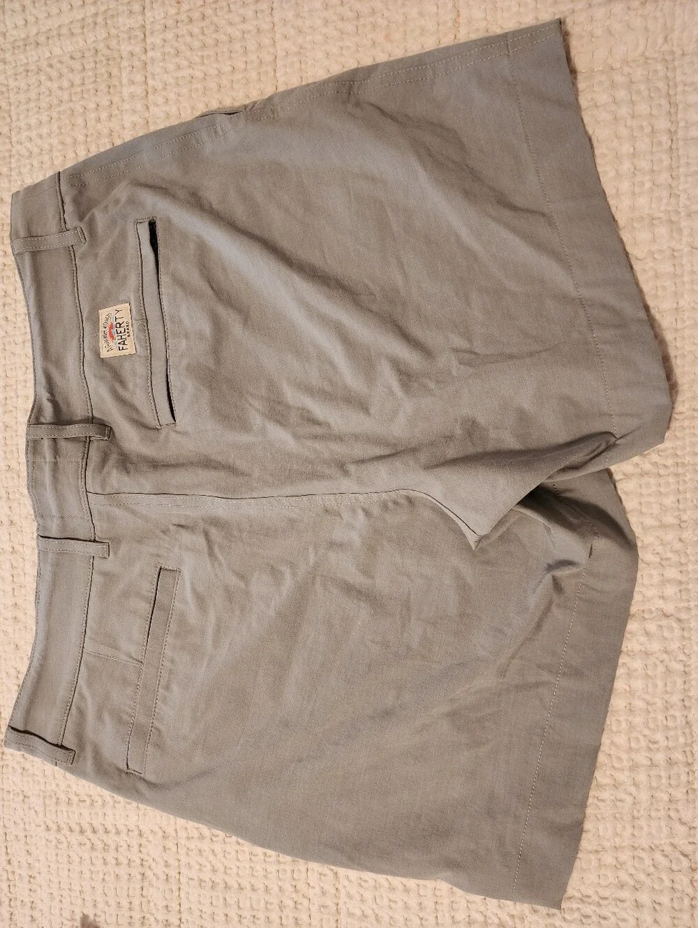 Men's Faherty All Day Shorts Lightweight Taupe Chino Sz 31 NWT